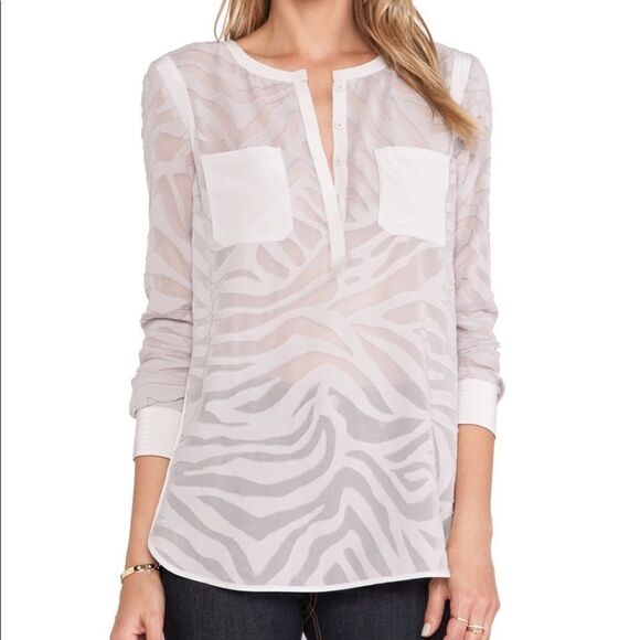 Rebecca Taylor Liger Double Black Top in Sleek - Picture 2 of 9